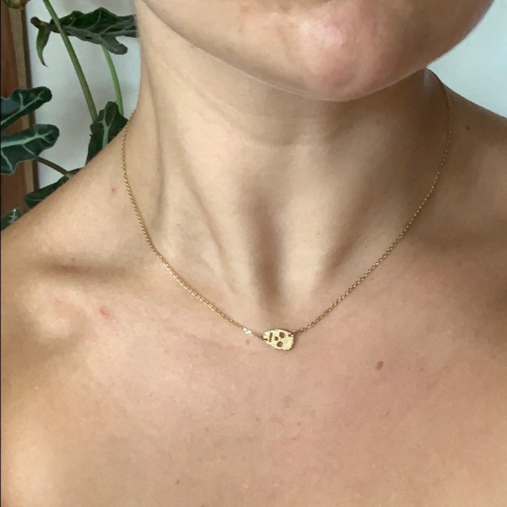 Gold Skull Necklace ✨